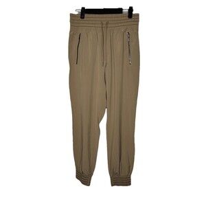 Athleta Camden Jogger Pants Women's size 2 Tan Beige Travel Athleisure Yoga